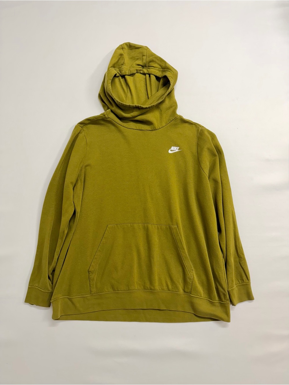 Nike Olive Green Funnel-Neck Hooded Sweatshirt – Size 1X